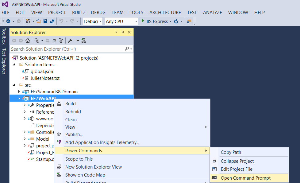 Visual Studio 2015 Command Prompt Powershell ExecutionPolicy The 